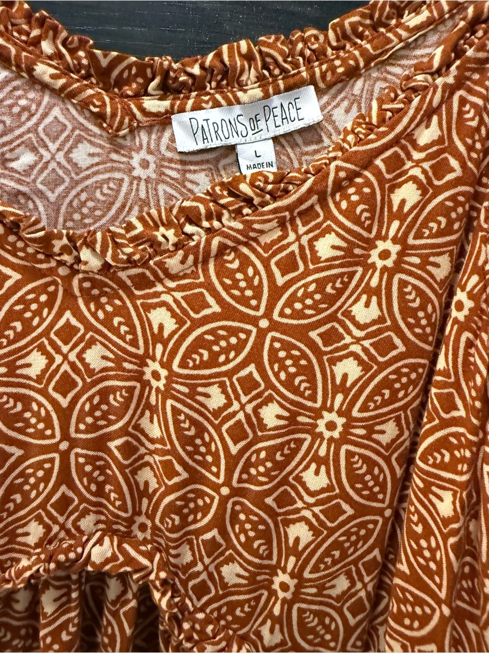 Patrons of Peace Boho Mini Dress M - Picture 7 of 9